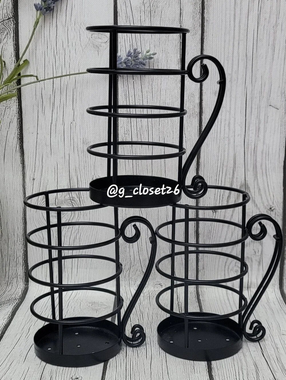 Black Spiral Metal Utensil Holders - Stylish Cutlery Organizer